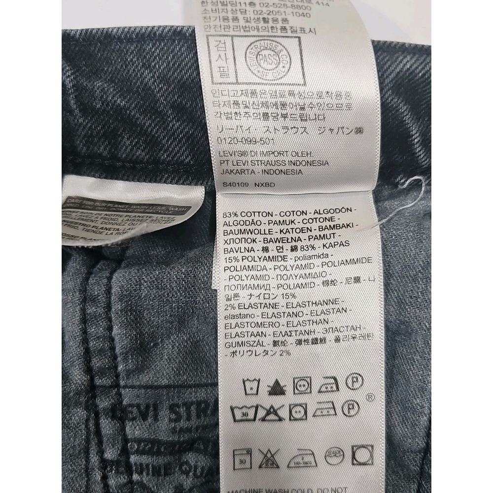 LEVI'S 511 Faded Black Slim Fit Jeans Men's 36x32 - Vintage Look - Picture 10 of 12